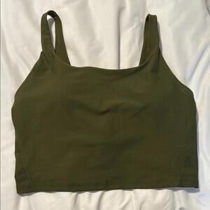Old Navy Active Powersoft Women's Sports Bra Crop Top - Olive Green